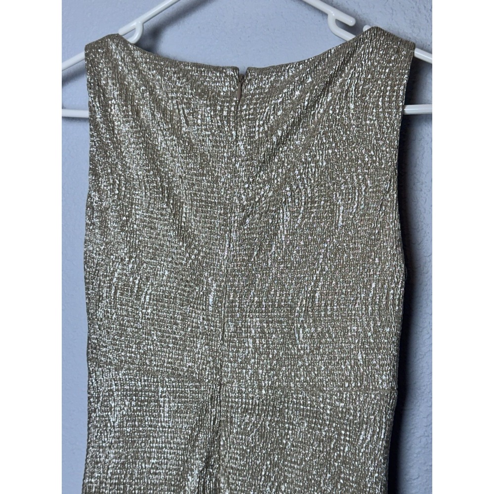 Lauren Ralph Lauren Dress Women's Size 6 Gold Holiday Party Glamour Elegant - Picture 15 of 16